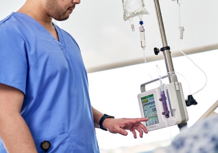 hcp adjusting infusion pump button